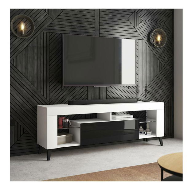 Masă TV Huricane (alb + negru)