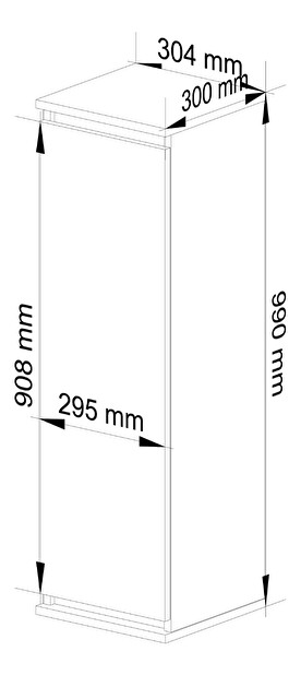 Dulap de perete Wren (stejar sonoma + alb)