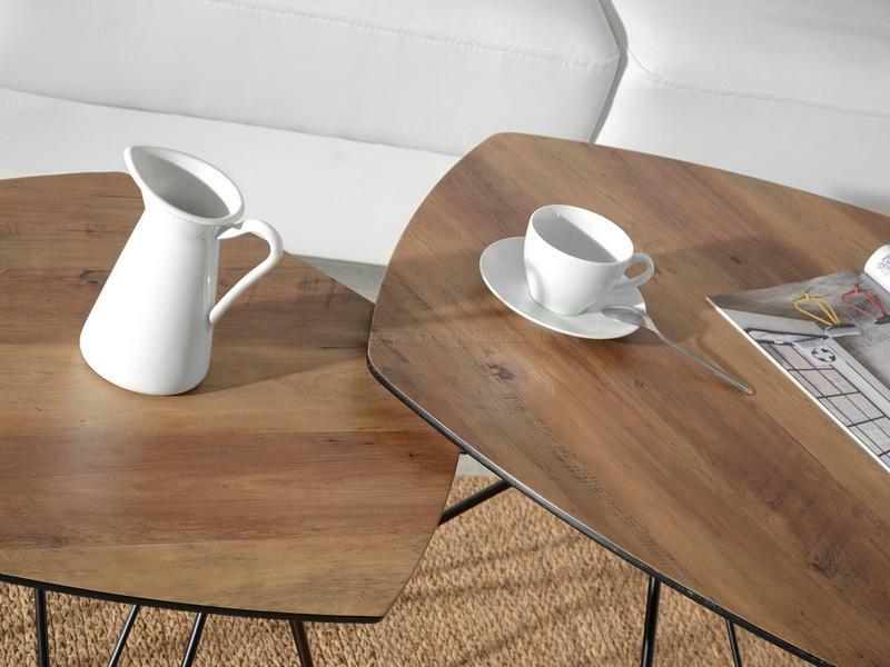 Konferenčný stolík Petal Zest Xl (orech + čierna)