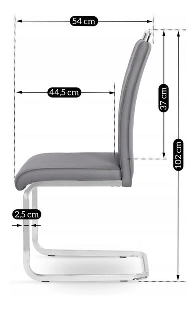 Scaun sufragerie Lagos (gri) 