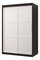 Šatníková skriňa Riven 1 120 (čierna matná + biela matná)