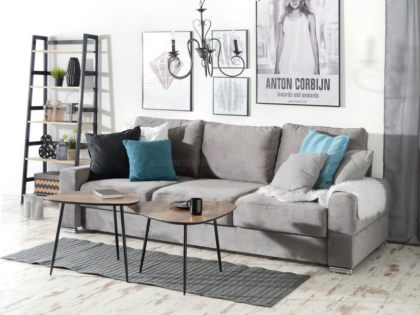 Dohányzóasztal Rossi Zest Xl (dió + fekete)