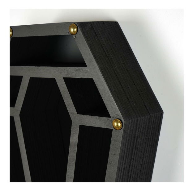 Dekoratívna nástenná polica Ketina 1 (čierna) 