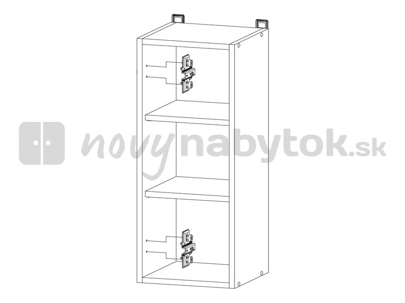 Horná kuchynská skrinka BRW Nika NKG-30/72-P
