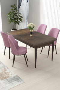 Set dining Nilla 1 (nuc baroc + roz) (pentru 4 persoane)