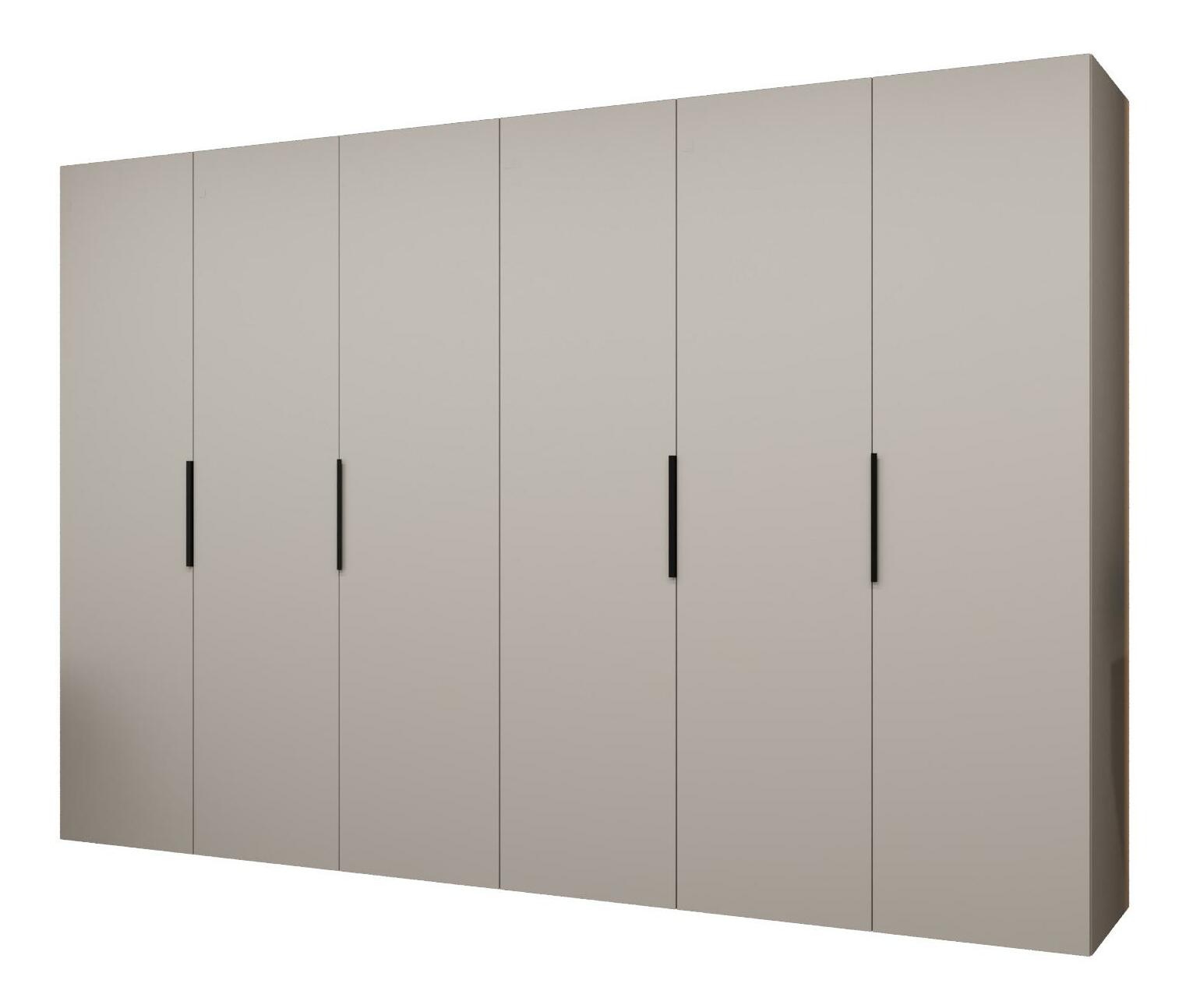 Šatníková skriňa 300 cm Mirabella 1 (kašmír + čierna)
