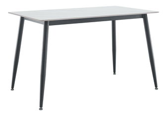 Jedálenský stôl Fresia 1 (biely mramor + čierna) (pre 4 osoby)