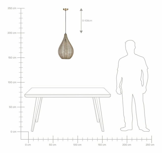 Viseća svjetiljka Tauriel (boja mesinga) 