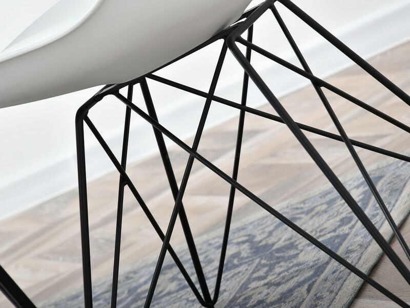 Stolička Large Rod (biela + čierna)