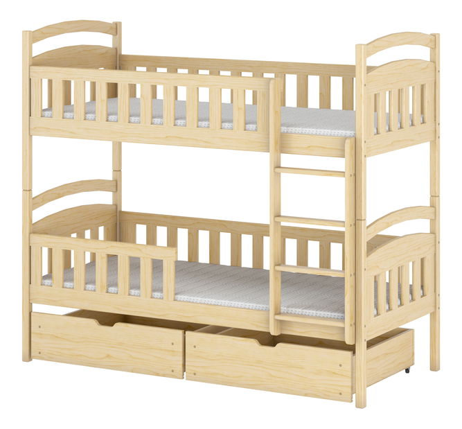 Detská posteľ 90 x 190 cm Antone (s roštom a úl. priestorom) (borovica)