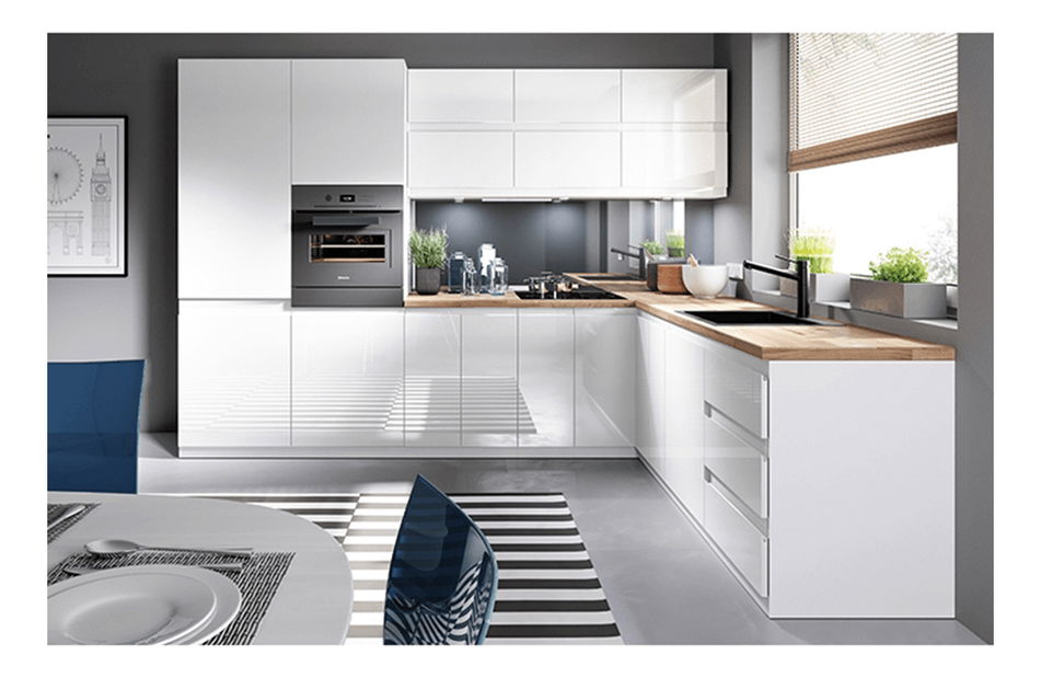 Horná kuchynská skrinka G80K Aurellia (biela + biely lesk)