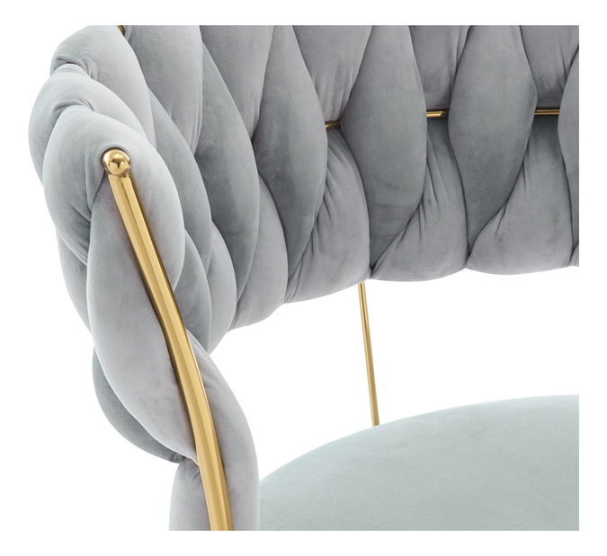 Set blagovaonskih stolica (2 kom.) Archie DC 1141 (crna + zlatna) 