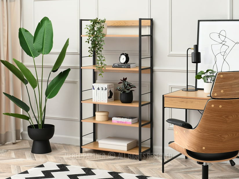 Regál Noel (tölgy + fekete)