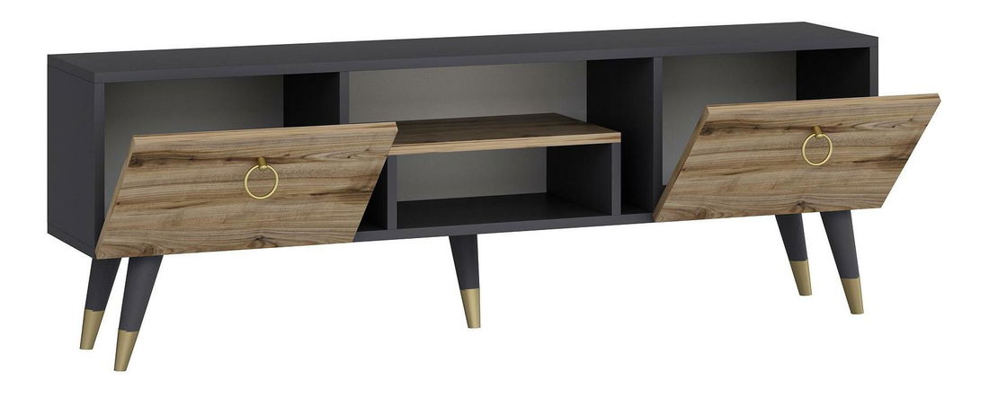 Masă TV/Dulap Tebosi 1 (Nuc + antracit) 
