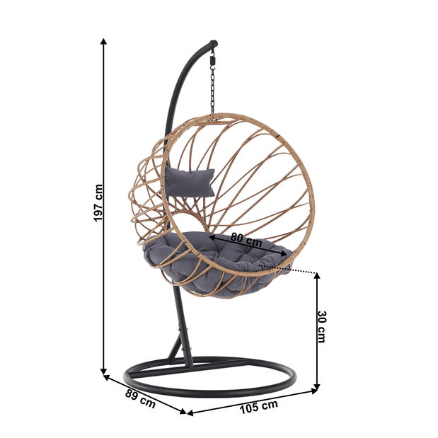 Závesné kreslo Gimun