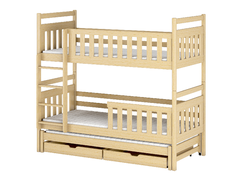 Dječji krevet 80 x 180 cm KRISTY (s podnicom i prostorom za odlaganje) (borovina)