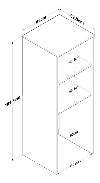 Kúpeľňová skrinka Koodo (biela)