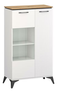 Vitrină Vejares 2 (alb + stejar evoke)