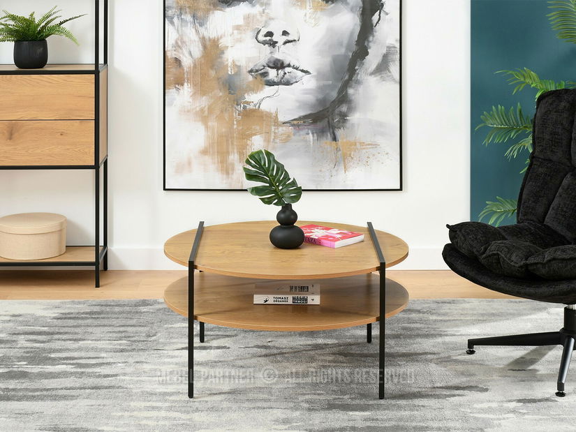 Măsuță de cafea Dario (stejar + negru)