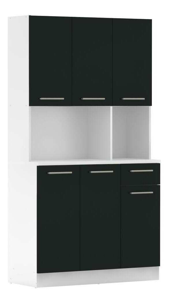 Kuchynský kút Palermo NEW (biela + čierna)