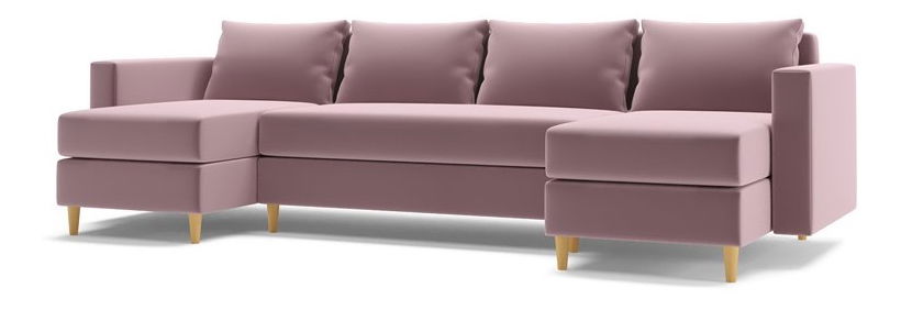 Rohová sedacia súprava U Lover (ružová)