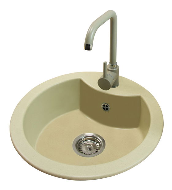 Mosogató Mellusa (bézs) (csaplyuk nélküll)