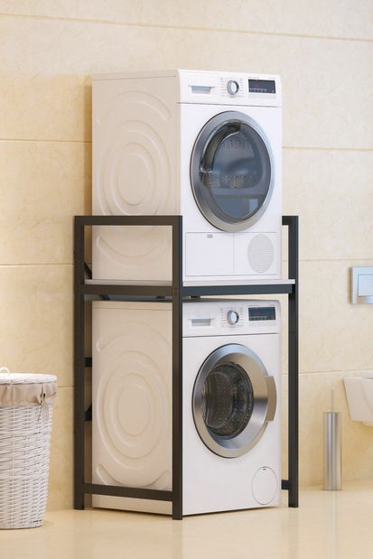 Dulap pentru mașina de spălat Center (alb + Negru)