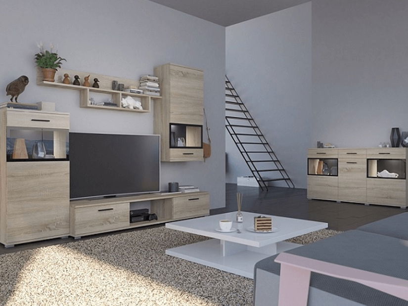 Nappali bútor Balbo (szonoma tölgy) (világítás nélkül)