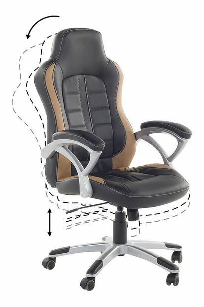 Kancelárska stolička Prune (zlatohnedá)