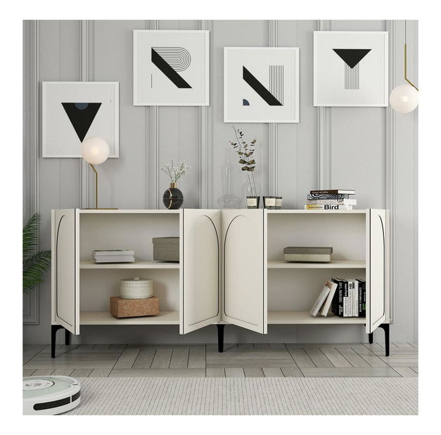 Szekrény Bipemu 2 (krém + fekete) 