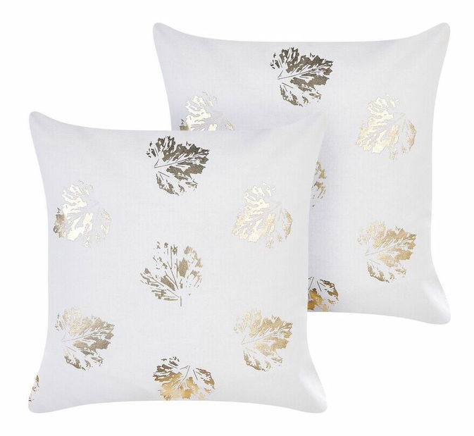 Set 2 buc perne decorative 45 x 45 cm Gold (alb)