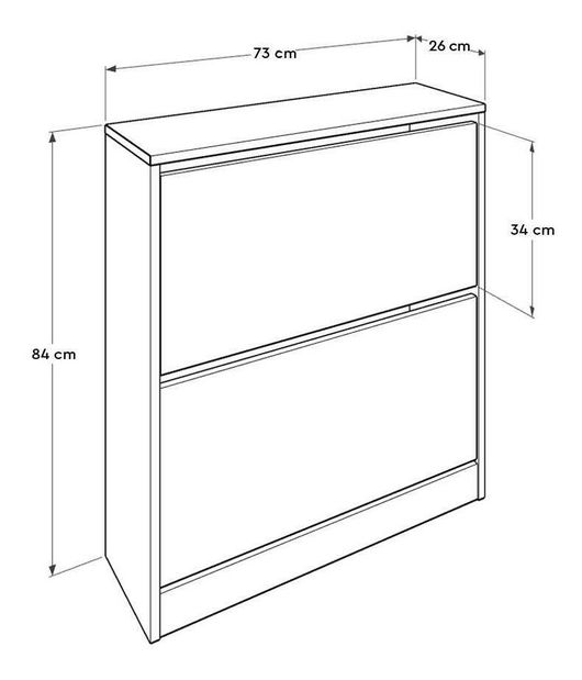 Cipőtároló (cipősszekrény) Tosina 5 (piros)