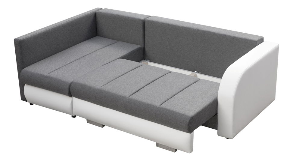 Rohová sedačka Rubella (čierna + biela) (L)