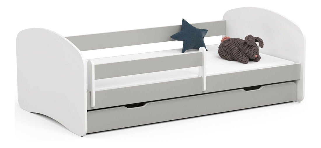 Pat pentru copii Pranshi III (Gri) (cu saltea)