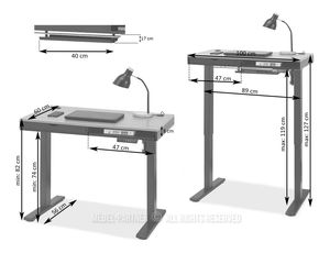 Masă PC Osto 100 (bej + alb)