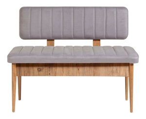 Klupa Vlasta 3 (atlantski bor + ružičasto-siva) (s prostorom za odlaganje)