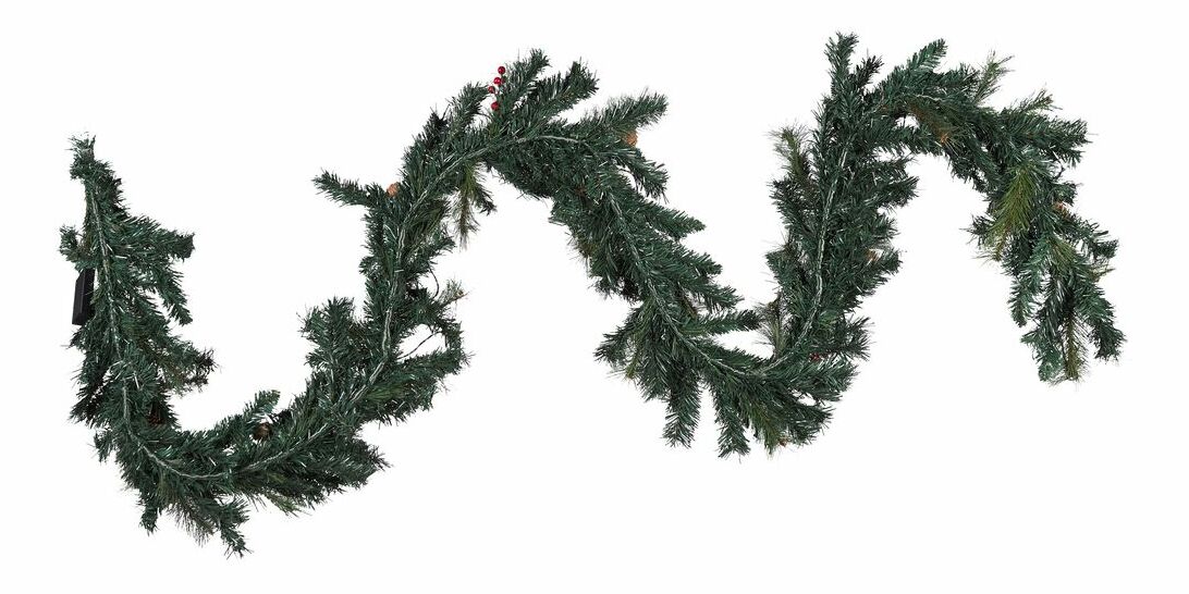 Karácsonyi girland 270 cm Thorfinn (zöld) (világítással)
