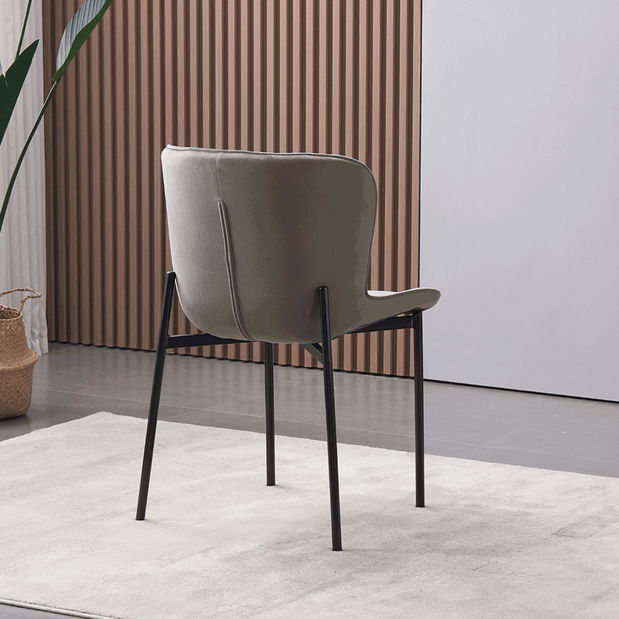 Scaun de sufragerie Perite (gri maro)