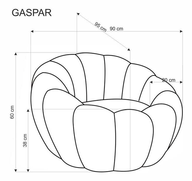 Fotelja Gasparo (krem)