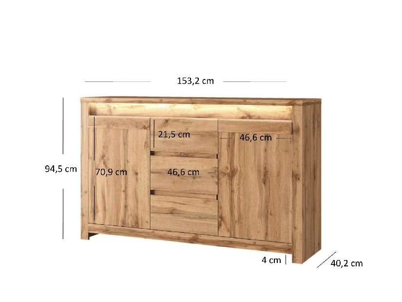 Komoda Chase 2D3S (dub wotan)