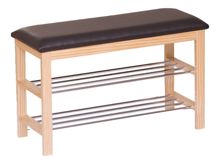 Botník (lavička do predsiene) Langella prirodná+čierna