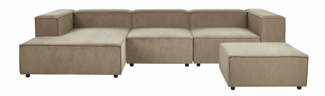 Colțar cu taburete Afrika (manchester maro) (D)