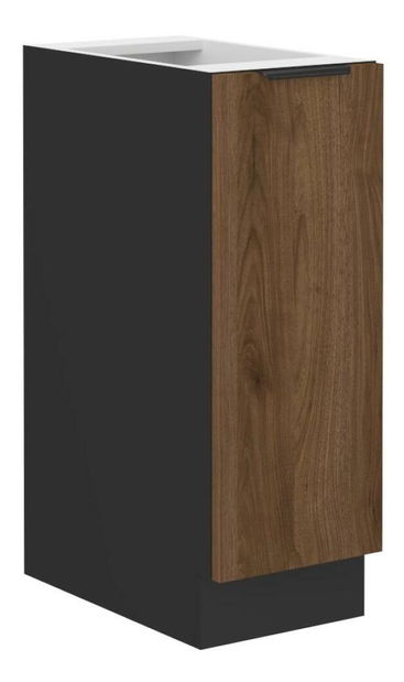 Dulap inferior bucătărie cu coș extensibil Monzesa 30 D CARGO BB (nuc okapi + negru) 