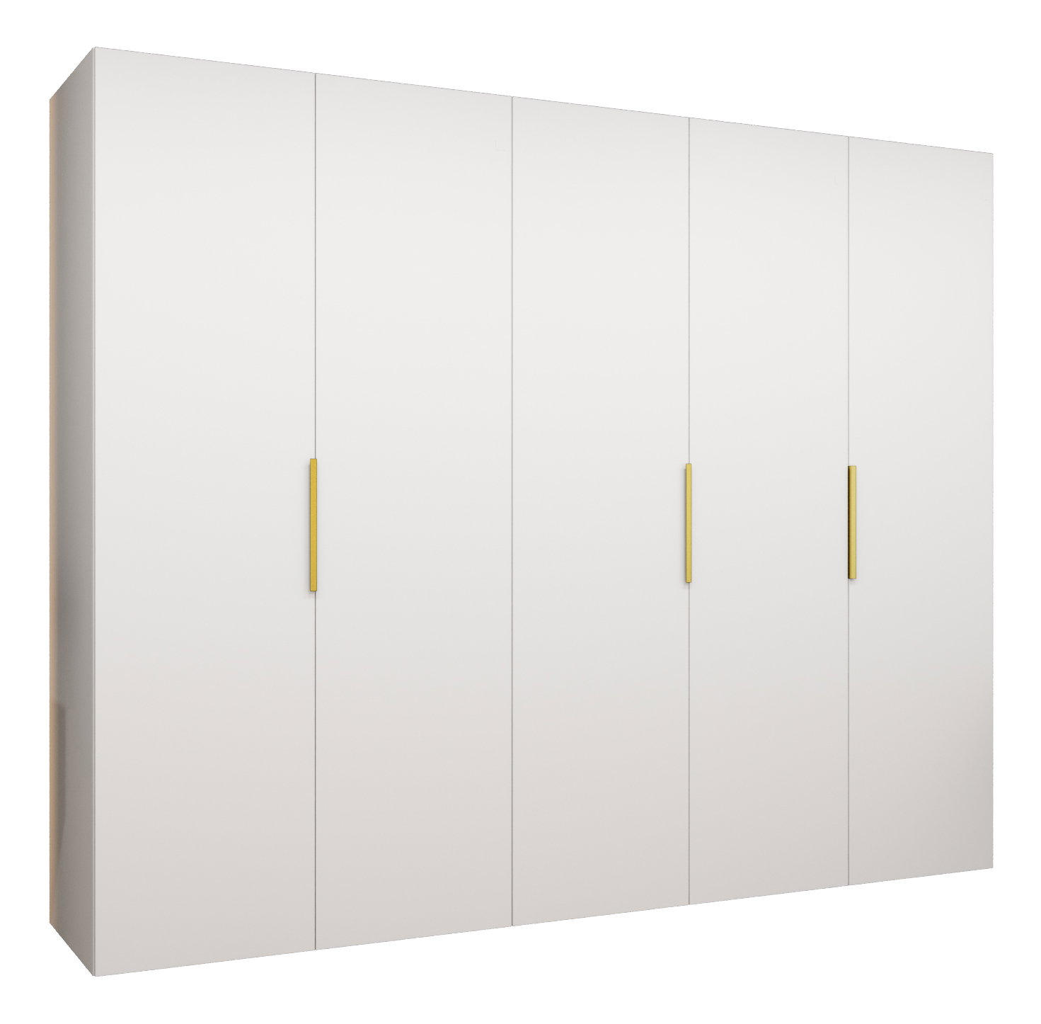 Dulap de haine 250 cm Mirabella 1 (alb + Auriu)