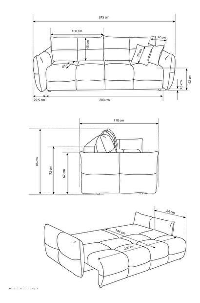 Sofa Basical (siva)