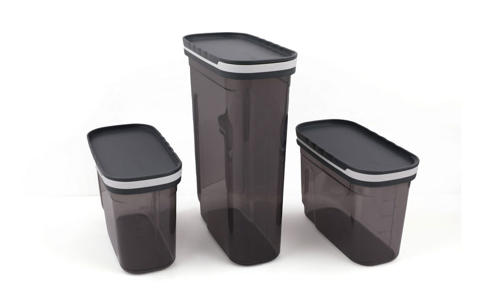 Set posuda za pohranu hrane (3 kom.) Berto 03 (antracit)