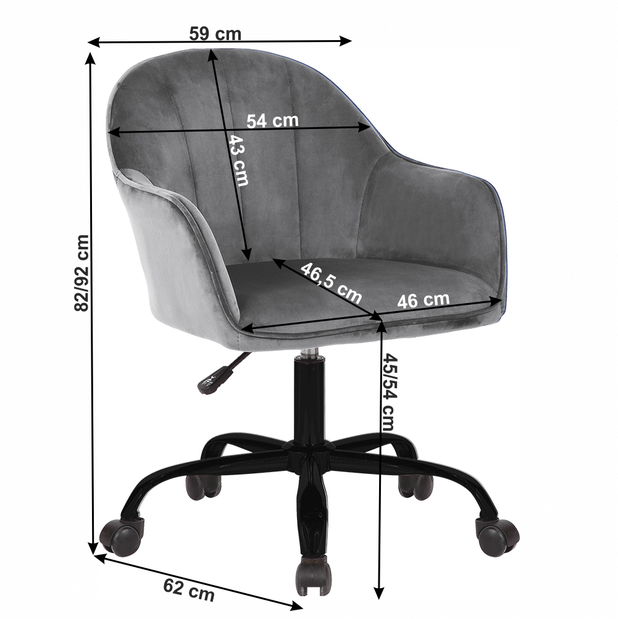 Irodai fotel Euron (világosszürke) *kiárusítás