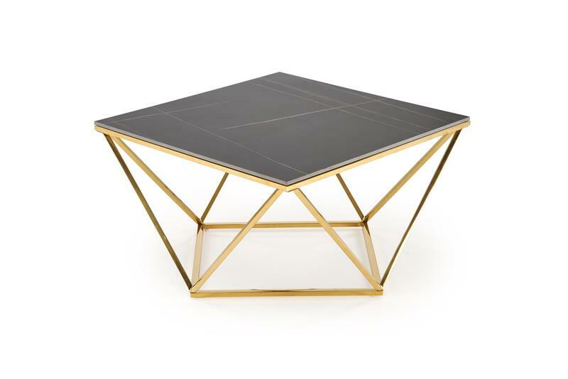 Stolić za kavu Feliciana (crni mramor + zlatna)