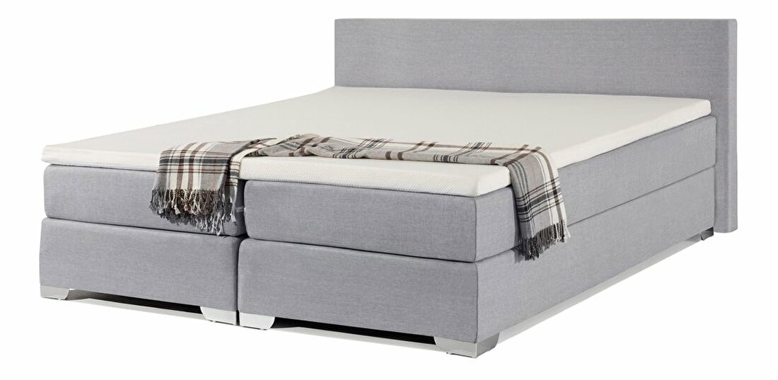 Bračni krevet Boxspring 180 cm PREMIER (s madracima) (svijetlo siva)