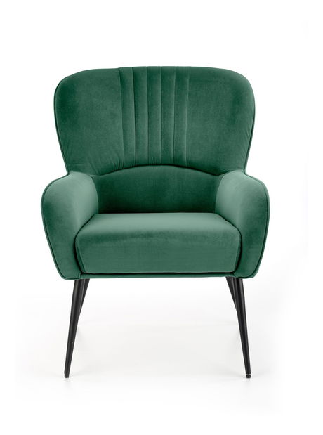 Kreslo Varon (tmavozelená + čierna)
